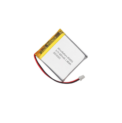 Batería LiPo cuadrada 400mAh 1C 3.7 V Batería recargable de polímero de litio