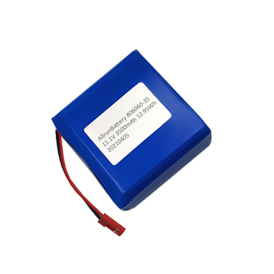 Batería de litio médica cuadrada de 3500 mAh y 11,1 V recargable