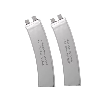 Delgado 3.7 V 1400mAh Batería de polímero de litio personalizada Forma 2540167