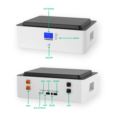 batería montada estante de 51.2V 100Ah 5KWh 6000 veces para el sistema de energía solar